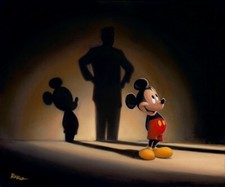 Mickey Mouse Disney Fine Art Rob Kaz Signed Lt Ed 195 Print Mickey's Shadow