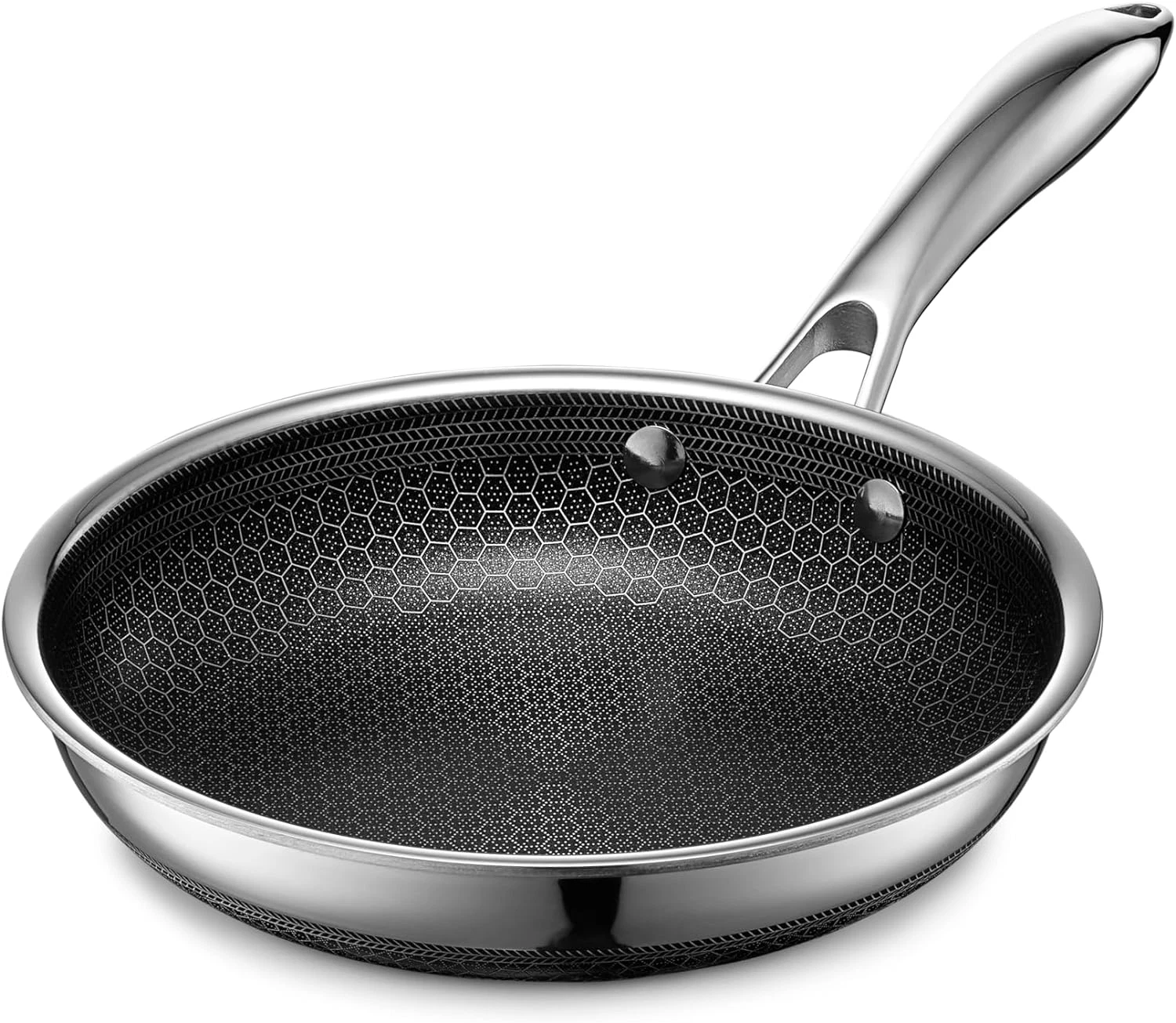 Versatile 8-Inch Hybrid Nonstick Frying Pan - Oven-Safe, Induction Ready