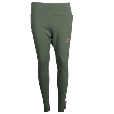 PUMA Classics Now  Then Leggings Womens Green Athletic Casual 62406444