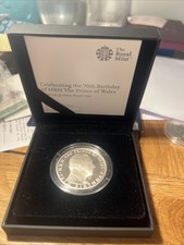 2018 HRH Prince/King Charles 70th Anniversary UK Silver Proof Coin Royal Mint