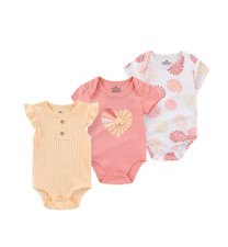 3Pcs Summer Fashion Cartoon Baby Boy Girl Bodysuits Soft Newborn Clothing