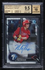 2016 Bowman Draft Chrome Pick Mickey Moniak #CDA-MM BGS 9.5 GEM MINT Auto 2t7