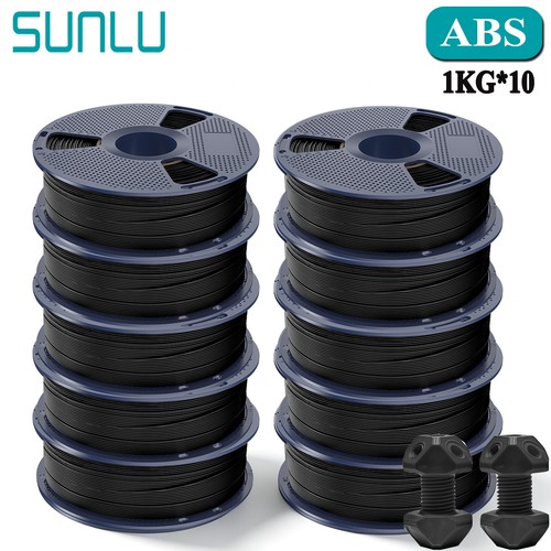 SUNLU 1.75MM ABS Black Filament 10KG 3D Printer Filament ABS Black Toughness