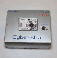 Sony Cyber-Shot DSC-S90 Digital Camera Silver 4.1MP 3x Zoom 512MB Card FOR PARTS