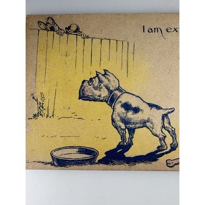 Antique Litho Postcard Ephemera Humorous Bull Dog Pit Bull Divided Back Posted