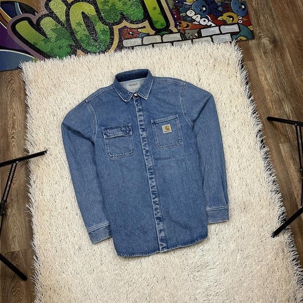 Men Carhartt WIP Shirt Navy 36 / S / 44