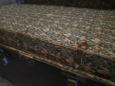 Antique Steamer Trunk Large Flat Top Blanket Chest Original Hardware Interior Tr