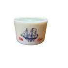 Old Spice Shaving Mug Men OS Cream Milk Glass Shulton Ship Vintage