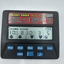 Radica Pocket Poker Royal Flush 3000 Model 1310 Electronic Handheld Game Tested
