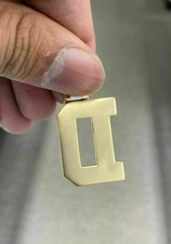 1.40Ct Lab Created Diamond Round Initial Letter D Pendant 14K Yellow Gold Plated