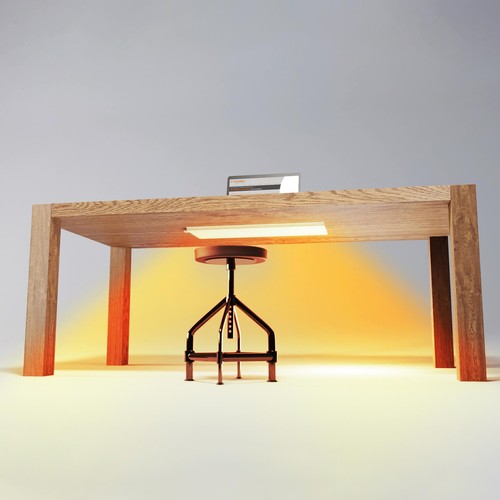 Etherma LAVA2-DESK-80-T Tischinfrarotheizung, Timer/Dimmer, weiß, 80W (41204) - Bild 2 von 2