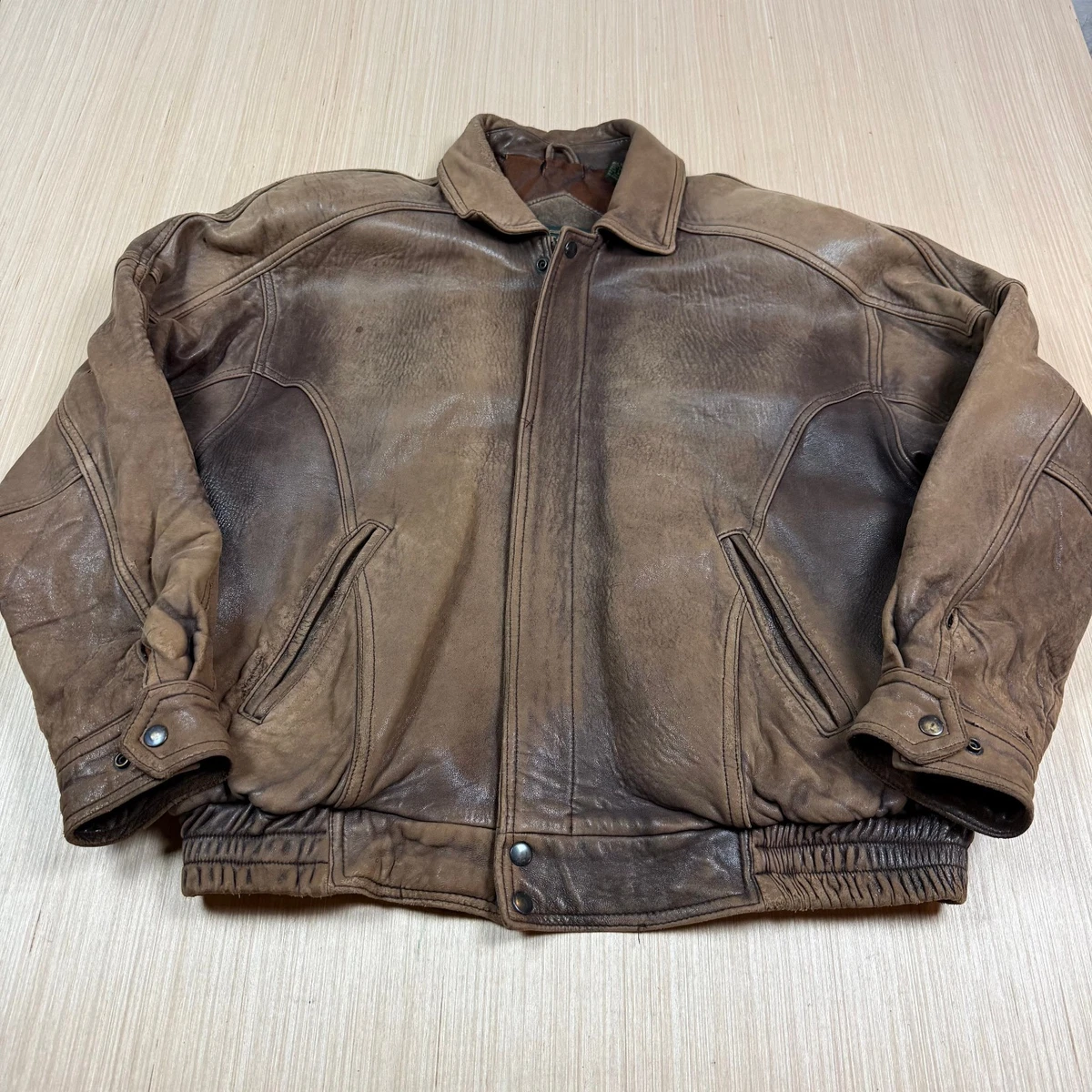 Veste Cuir Homme Croft & Barrow – Taille L, Bomber Noire, Neuve Sans étiquette