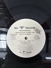 Heartbrake -Never Stop Loving You 12" RARE *WE B* FREESTYLE