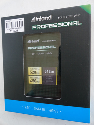 NEW Inland Professional 512GB SSD SATA 3.0 6Gb/s 2.5'' Internal Solid State Drive