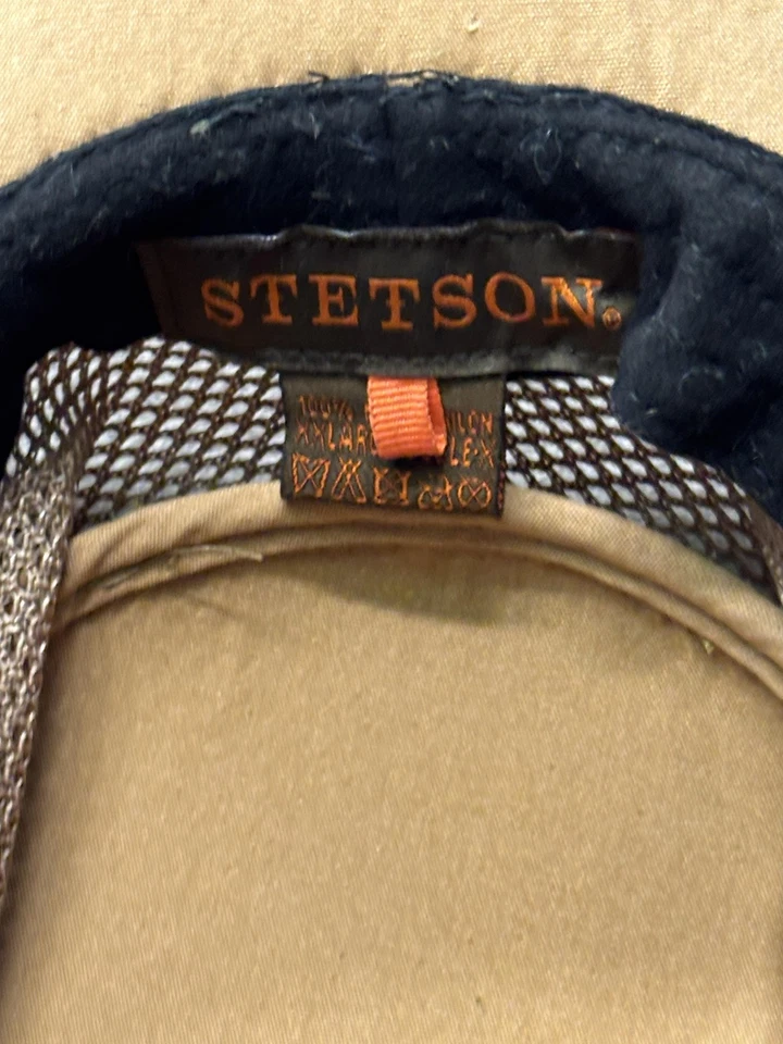 Stetson Hat Cowboy Mesh XXL Large Tan Nylon Outdoor Sun Hiking Fishing Mens - Image 4 of 4