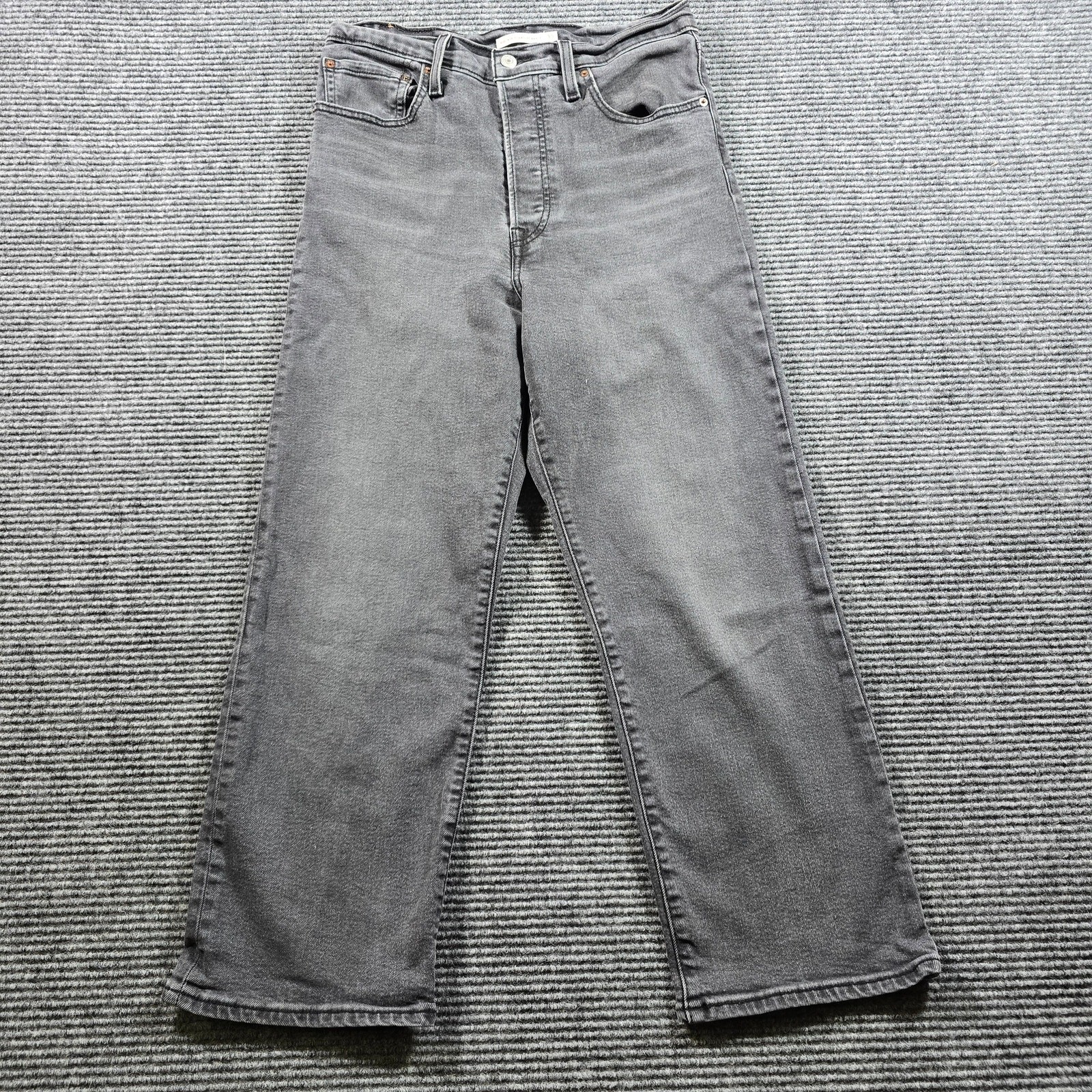 Levi’s Ribcage Straight Ankle Women's 30x27 Gray High Rise