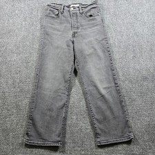 Levi  s Ribcage Straight Ankle Women's 30x27 Gray High Rise