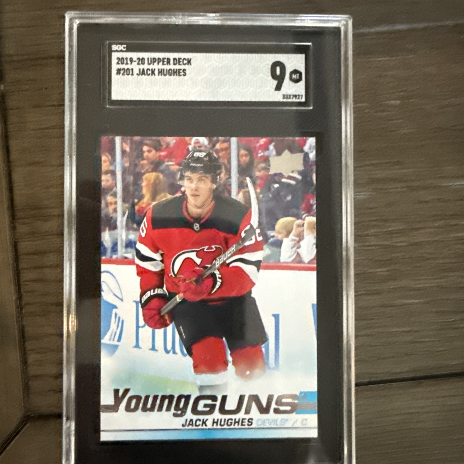 2019-20 Upper Deck - Young Guns Jack Hughes #201 (RC) SGC 9