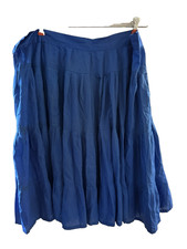 Handmade Navajo Vintage Skirt cotton blue XXL