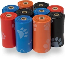 Best Pet Supplies Dog Poop Bags (150 Bags) for Waste Refuse Cleanup, Doggy Roll