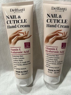 NEW Delfanti Milano Nail & Cuticle Hand Cream 8.4 Fl Oz each Sealed Lot Of 2