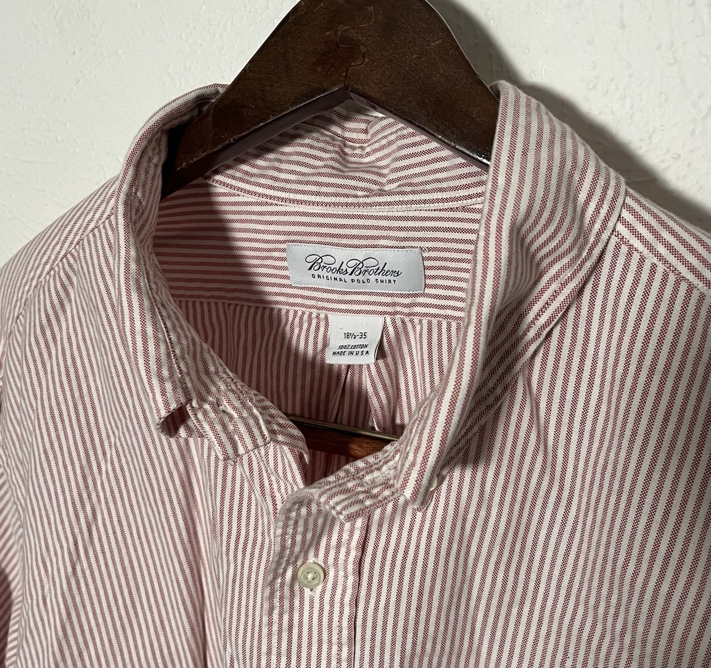 Brooks Brothers University Striped Oxford Button Down Shirt 18-35 OCBD USA Made