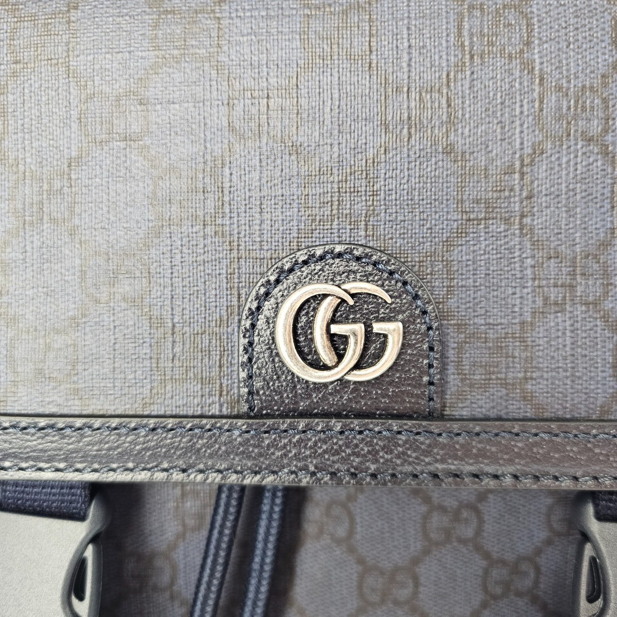 GUCCI Ophidia Large $2550 Blue GG Canvas Backpack New  display picture 1