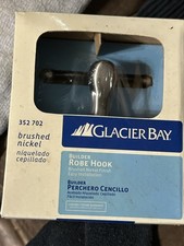 Glacier Bay Builder Double Robe Hook Brushed Nickel 352 702 Wall Mount Bathroom