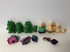 Lil Woodzeez Lote de 8 Patos Familia de 4 Ranas Familia de 4