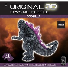 3D Ultra-Deluxe Licensed Crystal Puzzle-Godzilla - New, sealed ships free 