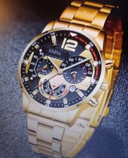 Edelstahl Armbanduhr . Luxus Herren Uhr Männer Quarz Uhr 