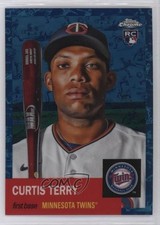 2022 Chrome Platinum Anniversary Toile White & Blue Refractor Curtis Terry 0ka4