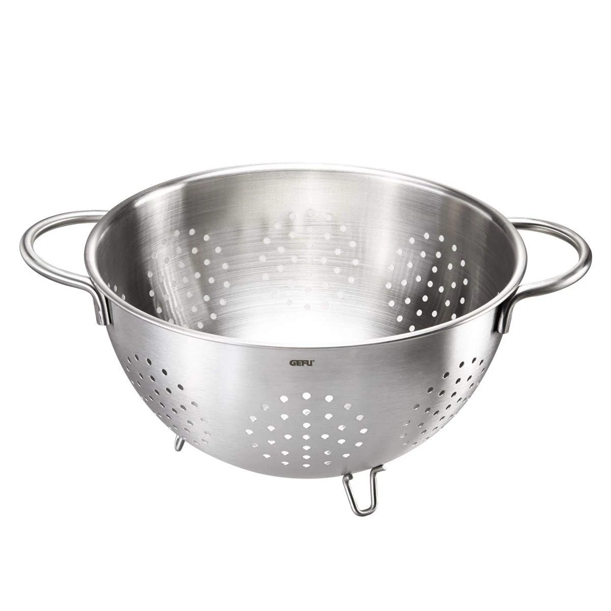 GEFU COLINO Stainless Steel Colander Ø 24 cm, 4 L Capacity, Draining Holes, Dish