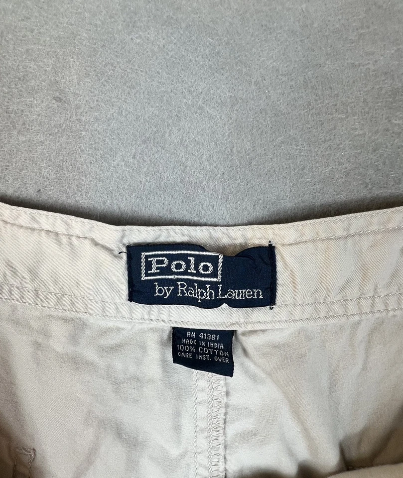 Polo Ralph Lauren Men’s Khaki Chino Shorts Size 38 XL Classic Fit Casual Cotton - Image 3 of 4