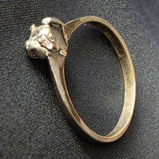 Silberring 800 gestempelt mit klarem Stein, C...
