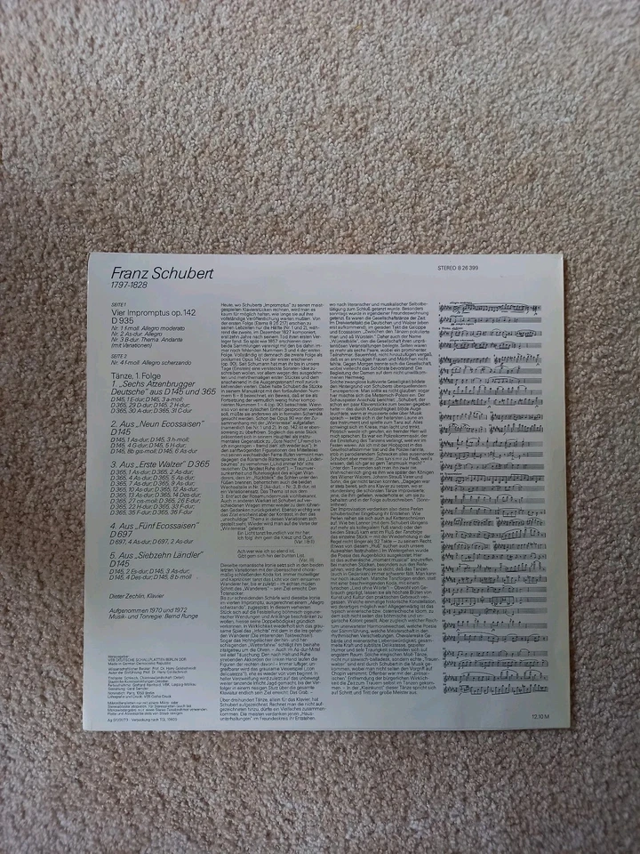 DIETER ZECHLIN, TANEJEW - QUARTETT ~ ROSTROPOWITSCH, RÖGNER... & "SCHUBERT" - Bild 3 von 4