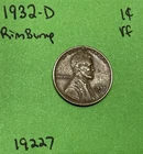 1932 D Lincoln Wheat Cent / Penny 1c VF Very Fine Small Rim Bump