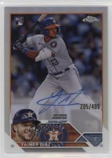 2023 Topps Chrome Rookie Auto Refractor 205/499 Yainer Diaz #RA-YD Auto 0m4q