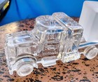 Hofbauer Truck Crystal Glass glass 2 piece 25% Lead Frosted Glass Mint 9" — photo 4