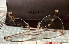 Valentino VA 1008 eyeglasses 3004 rose gold tortoise shell rimless acetate tips