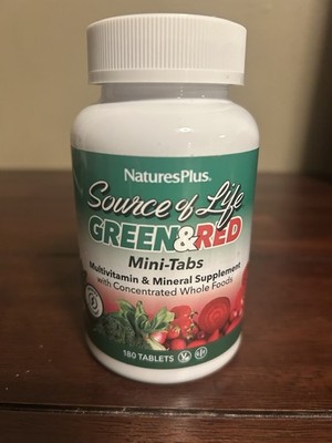 NaturesPlus Source of Life Green & Red Multivitamin - 180 Tablets -