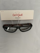 Cat  Jack Kids Tort Shell Rectangle Sunglasses Black Scratches On Lens  