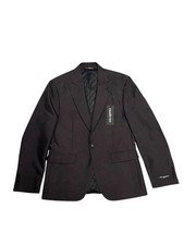 Karl Lagerfeld Mens Modern fit Sport Coat Blazer 40 L Burgundy Red Herringbone