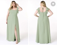 ​Azazie Bondi Chiffon Bridesmaid Dress - Dusty Sage - Size A24