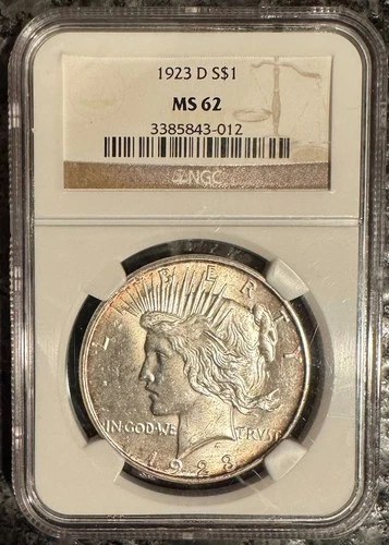 1923 D NGC MS62 Peace Silver Dollar