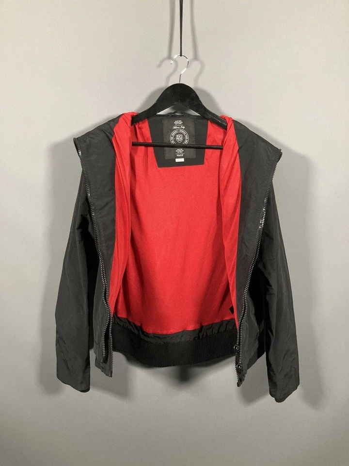 POLICE DOUBLE ZIP BOMBER Jacket - Size Medium - Black - Great Condition - Men’s - Image 4 of 4