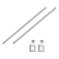5/16"-18 UNC Fully Threaded Rod, 2Pcs 304 Stainless Steel 9.8" Screw with Washer