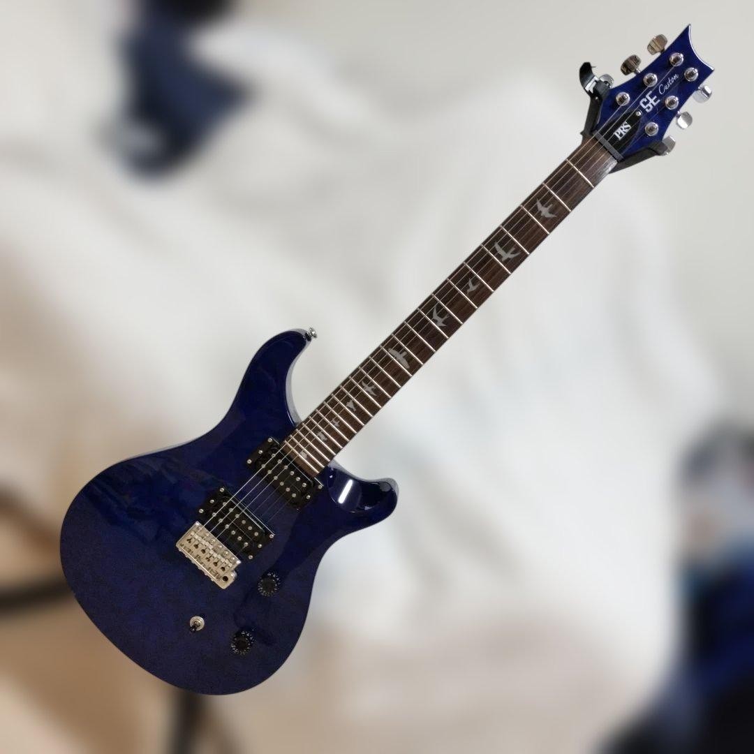 PRS SE Custom 24 Dark Blue with Case