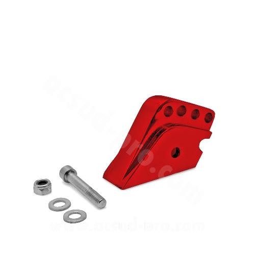 Rehausse amortisseur alu rouge 4 positions pour rehausser un scooter Peugeot bas