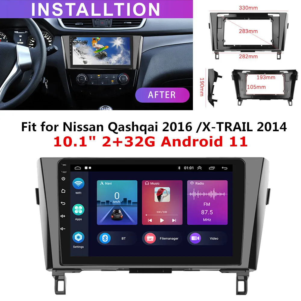 Hver uge afhængige Billy 10.1&#034; 2+32G Car Stereo Radio GPS Player Fit For Nissan Qashqai  2016/X-TRAIL 2014 | eBay